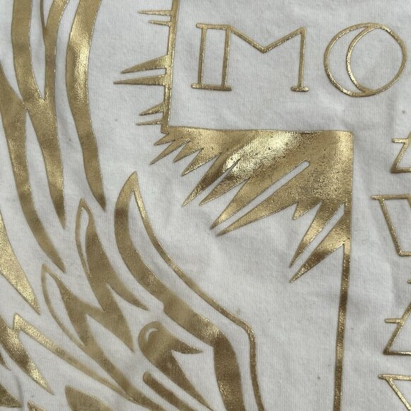 Miss Sixty Vtg Y2K Baby Tee M Italian Runaway Monks Budduist Punk Cross Wings - Picture 10 of 12